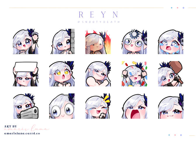 ⁘Emote Set 1 - Amaris Luna